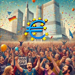 Tassi giù in AREA EURO. La BCE porta al 4% i tassi